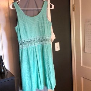 Lacy teal dress